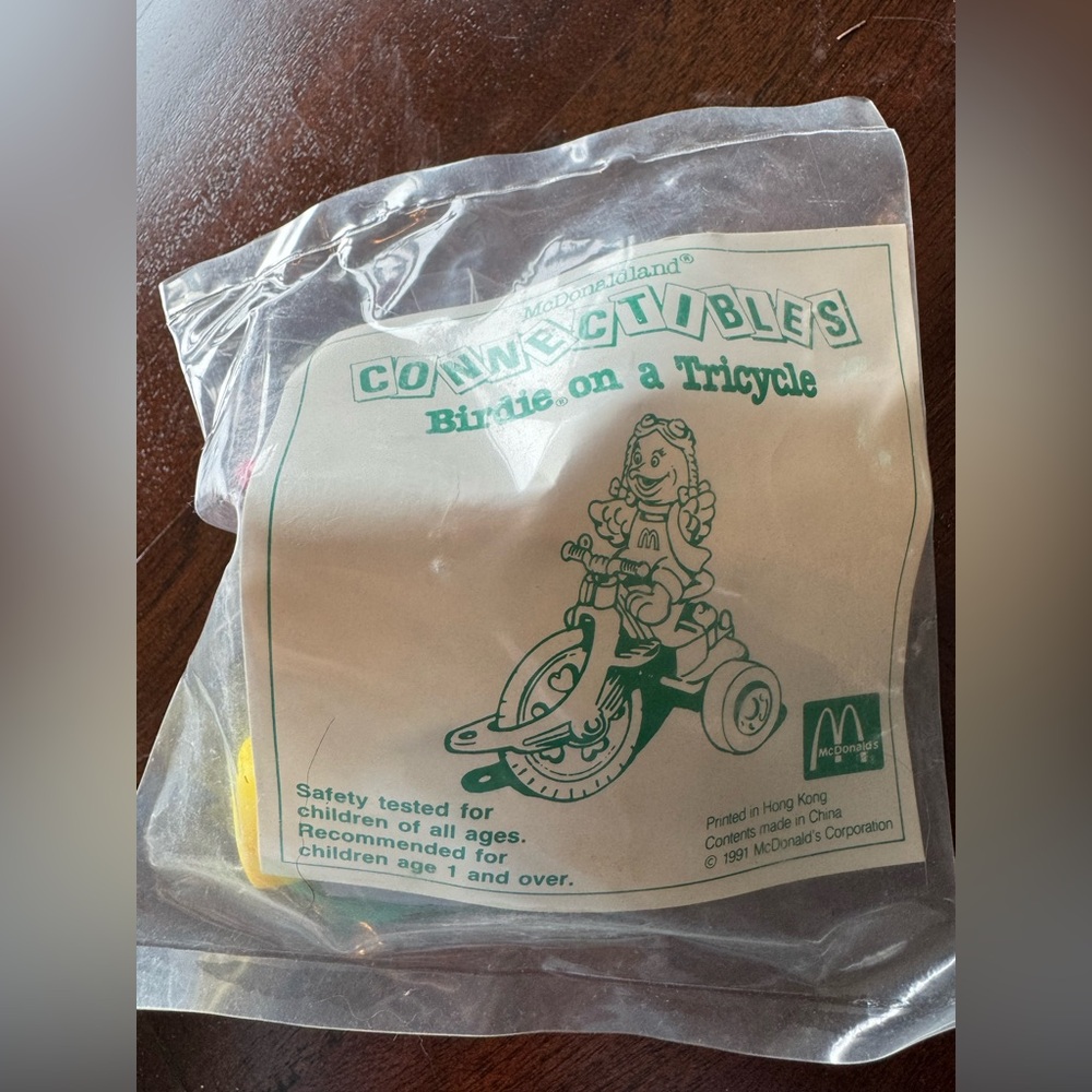 Vintage 1991 McDonaldland “Birdie on a Tricycle” Happy Meal Toy – Sealed